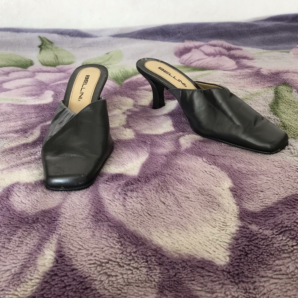 Bellini Heeled Leather Mules - Picture 4 of 13